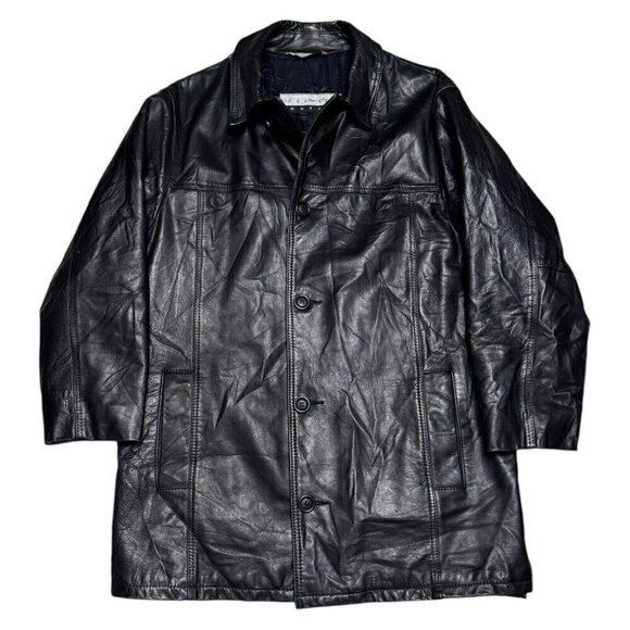 Bod & Christensen Couture GENUINE LEATHER Vintage Y2K Designer Luxury Coat XL - Picture 5 of 6